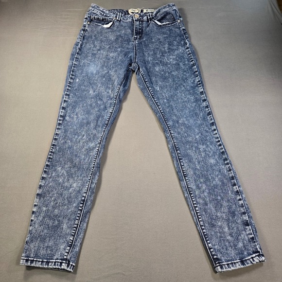 Indigo Rein Denim - Indigo Rein Ankle Skinny Jeans Juniors 11 Blue Acid Wash High Rise Stretch Denim